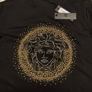 VERSACE CRYSTAL LOGO TSHIRT